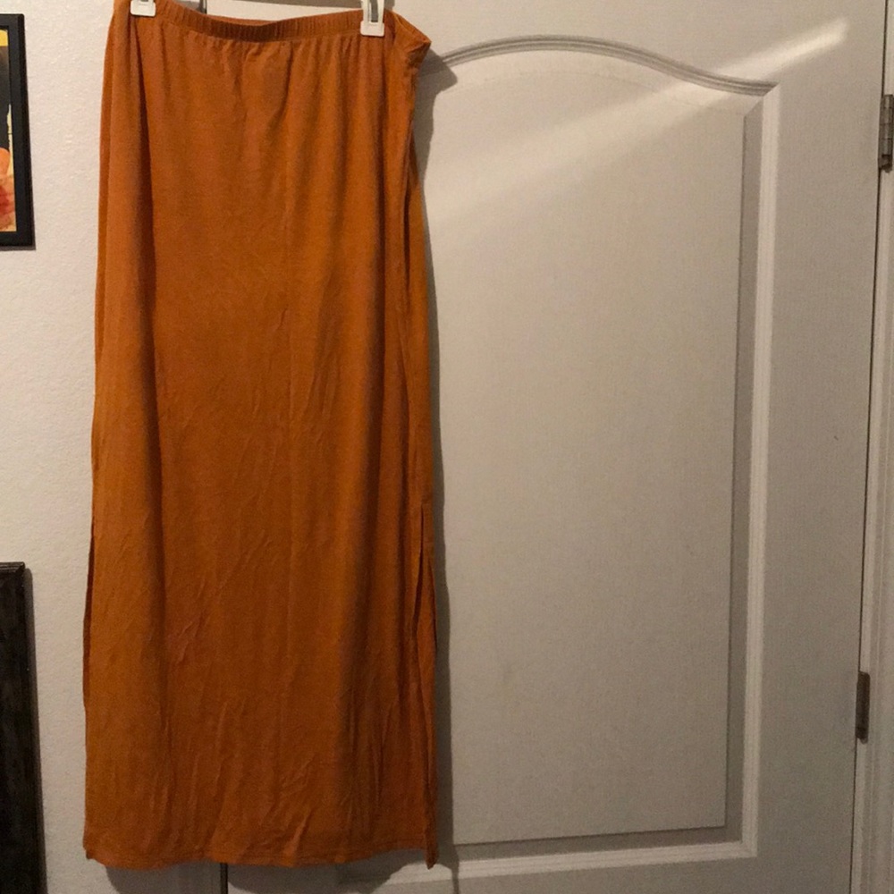 Burnt orange maxi skirt